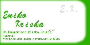 eniko kriska business card